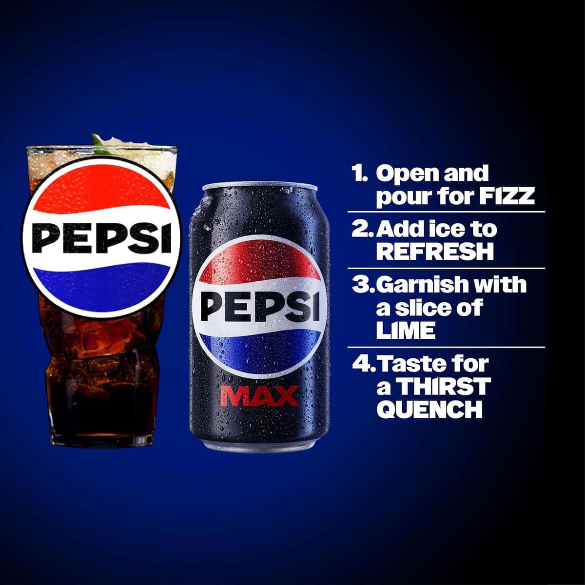 Pepsi Max No Sugar Cola Cans 24 x 330ml — view 5