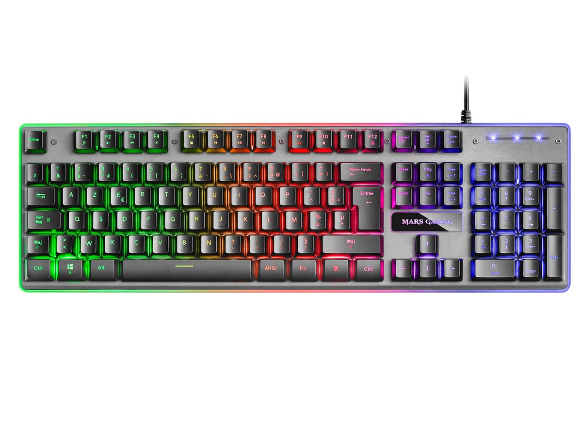 Mars Gaming MKPRO, US, Teclado Mecánico Gaming Completo, RGB Chroma, Switches Hot-Swap Mecánicos, Antighosting, Rueda de Control, Software, Multiplataforma, Switch Silent, Blanco — view 40