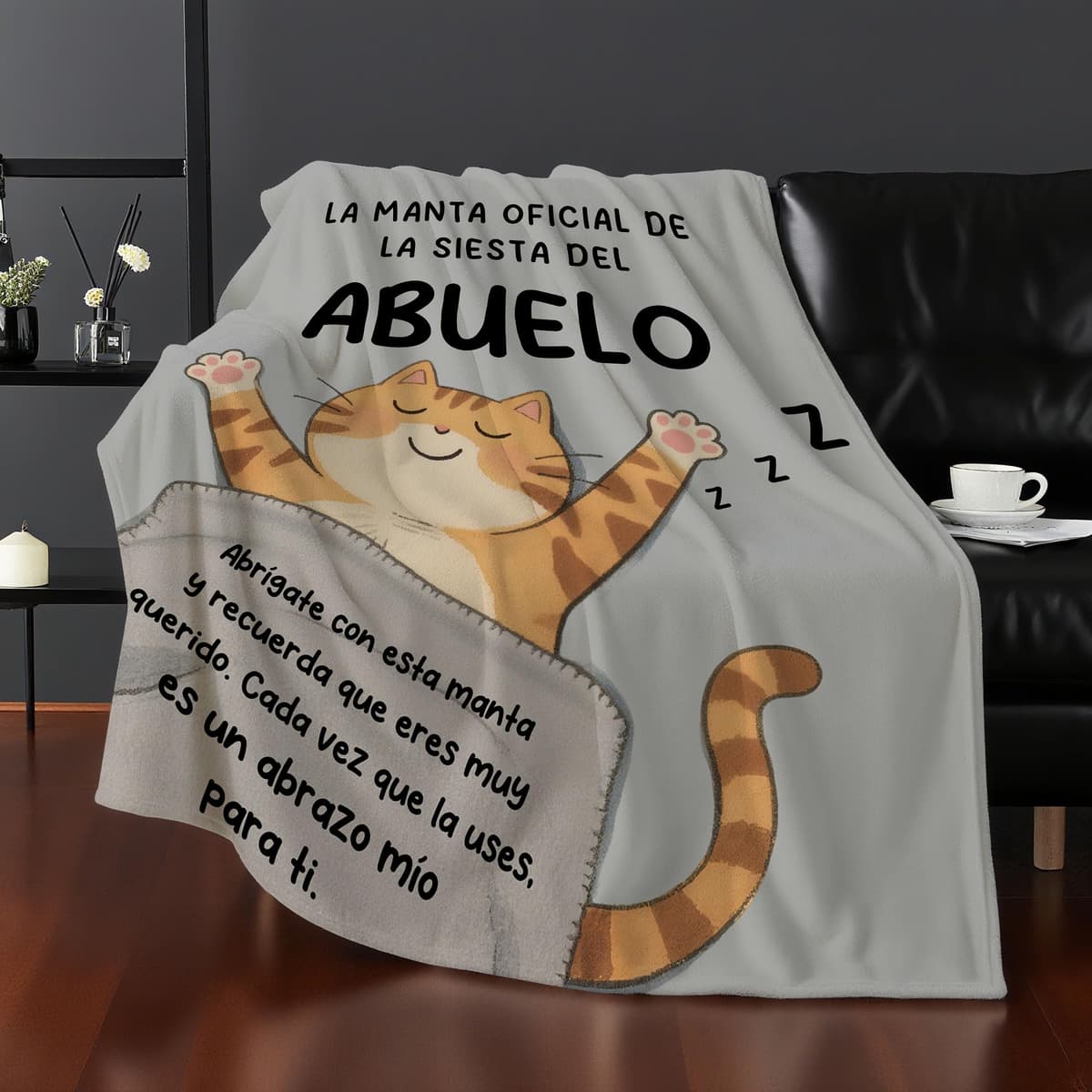 Amorea La Manta Oficial de la Siesta del Abuelo Manta para el Abuelo de Parte de su Nieta y su Nieto Cumpleaños Día del Padre Recuerdo — view 4