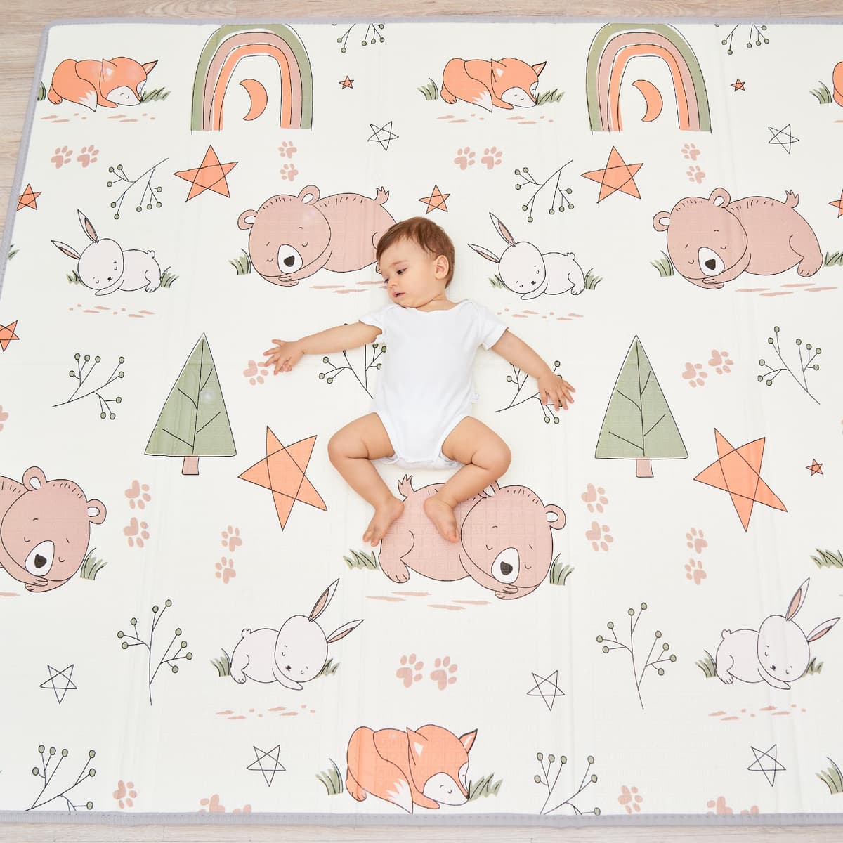 Reversible and Non-Toxic Thick Foldable Waterproof Foam Baby Play Mat 180x160x1cm. Floor Mat for Kids Toddlers Children. for Boy or Girl Child's Room. Extra Large Size SUPERBE BEBE ® — view 5