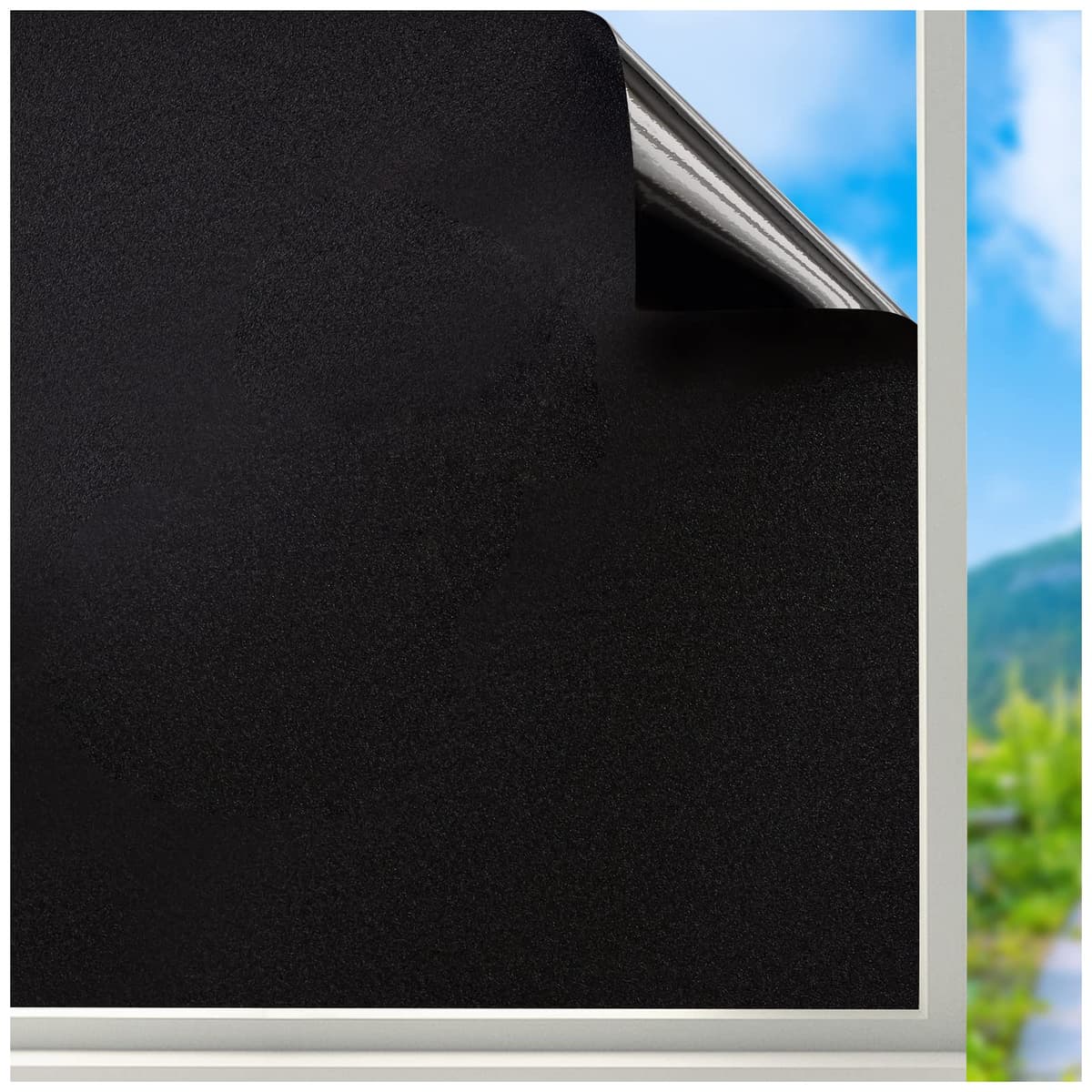 Lifetree Reflective One Way Window Film Privacy: Mirror Window Tint Film Heat Control Sun Blocker, UV Anti Glare Film Clear Day and Night for Home Office (Silver, 44.5 * 200cm) — view 19