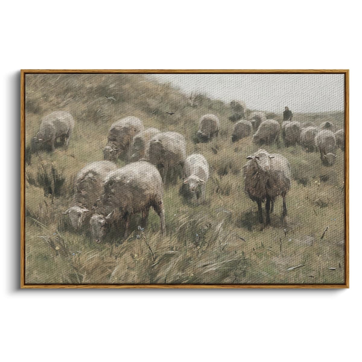 InSimSea Framed Canvas Wall Art, Meadow with Flowers Painting, Landscape for Living Room, Bedroom, Home, Bathroom Decor, 8x10 — view 26