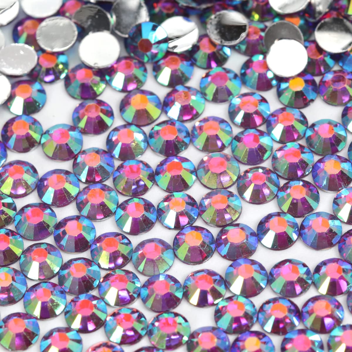 1000pcs 4mm Flat Back Non-Stick Rhinestone Crystal Diamantes Nail Art & Craft Scrapbooking Embellishments 90 Available Colours (4mm, AB Clear #A13) — view 89