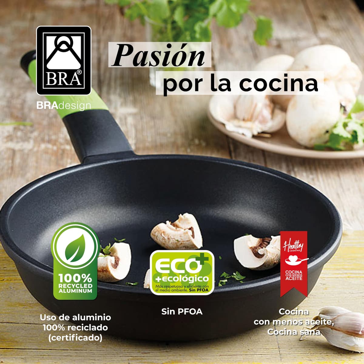 BRA Prior Sartén, 20 cm, aluminio fundido con antiadherente, apto para todo tipo de cocinas incluida inducción — view 5