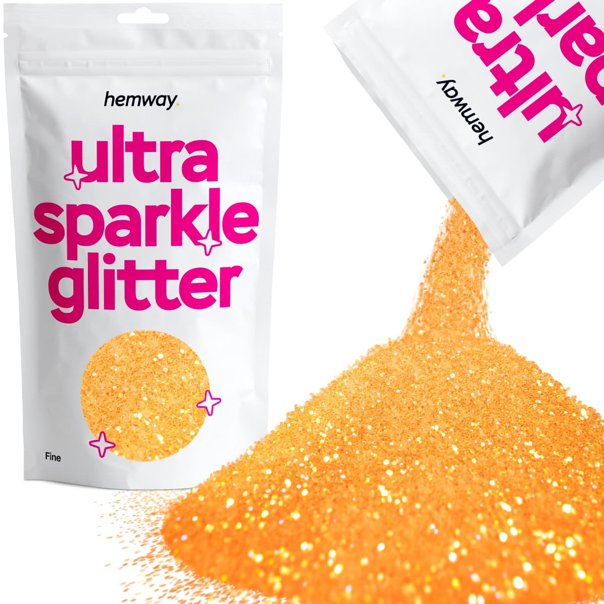 Hemway Ultra Sparkle Glitter Baby Pink Iridescent 100g Fine | Glitter for Arts & Craft, Makeup, Nail Art, Crafting, Card Making, Sparkle Decoration — view 249