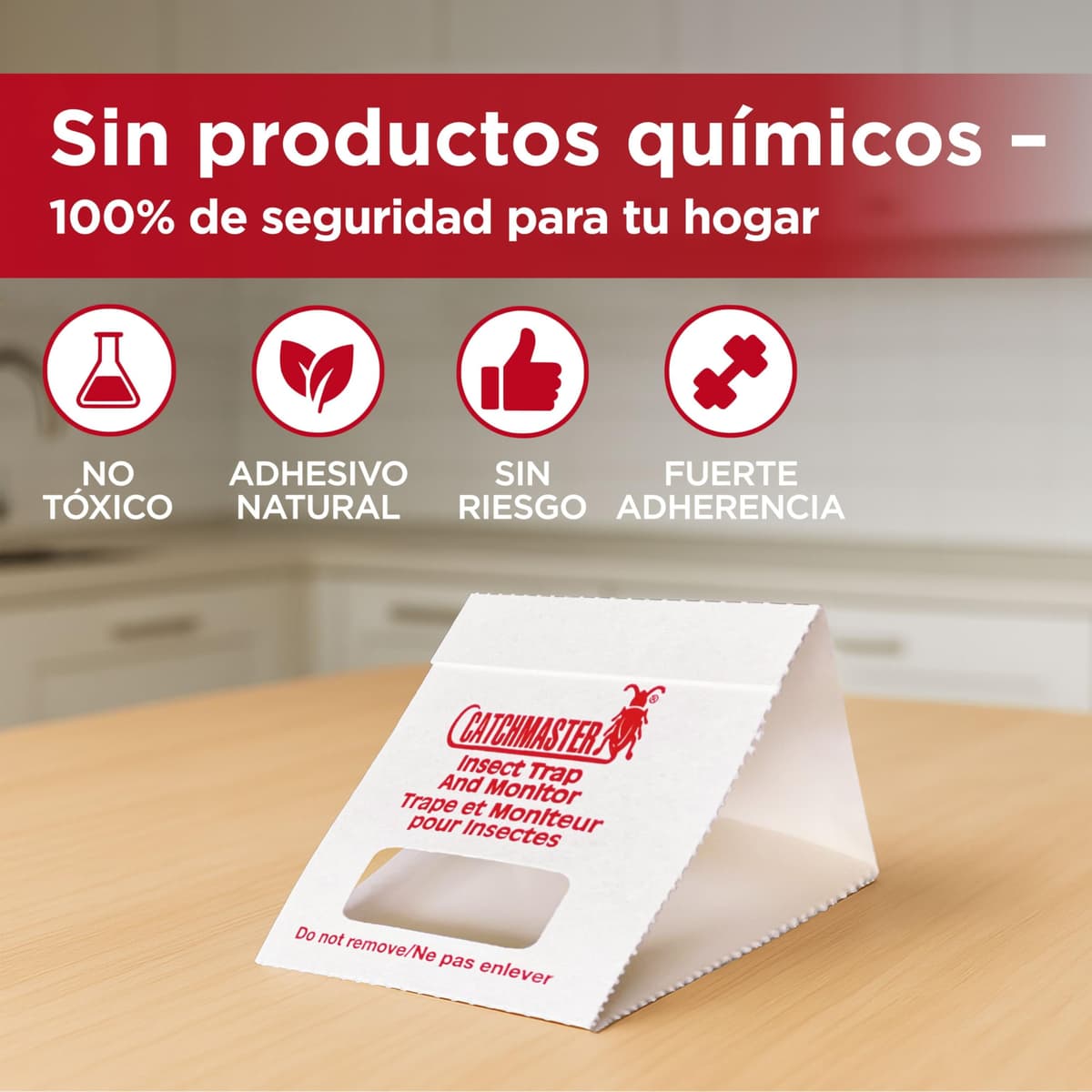 Catchmaster 100i – Trampas para Cucarachas 30 Piezas – Trampas Cucarachas Adhesivas de máxima Calidad – Sin Veneno ni Biocidas – Seguras para Niños y Mascotas – Adhesivo Natural — view 2