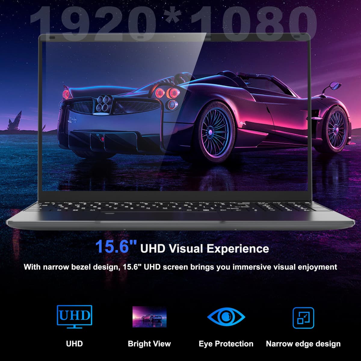 LEEDOW 15.6" Laptop Computer - Alder Lake-N95 Quad-Core Up to 3.4GHz,16GB RAM,512GB SSD,UHD Graphics Laptops,Fast Dual-Band WiFi,Bluetooth 5.0,USB 3.0,Mini-HDMI – Ideal for Study, Home& Office — view 4