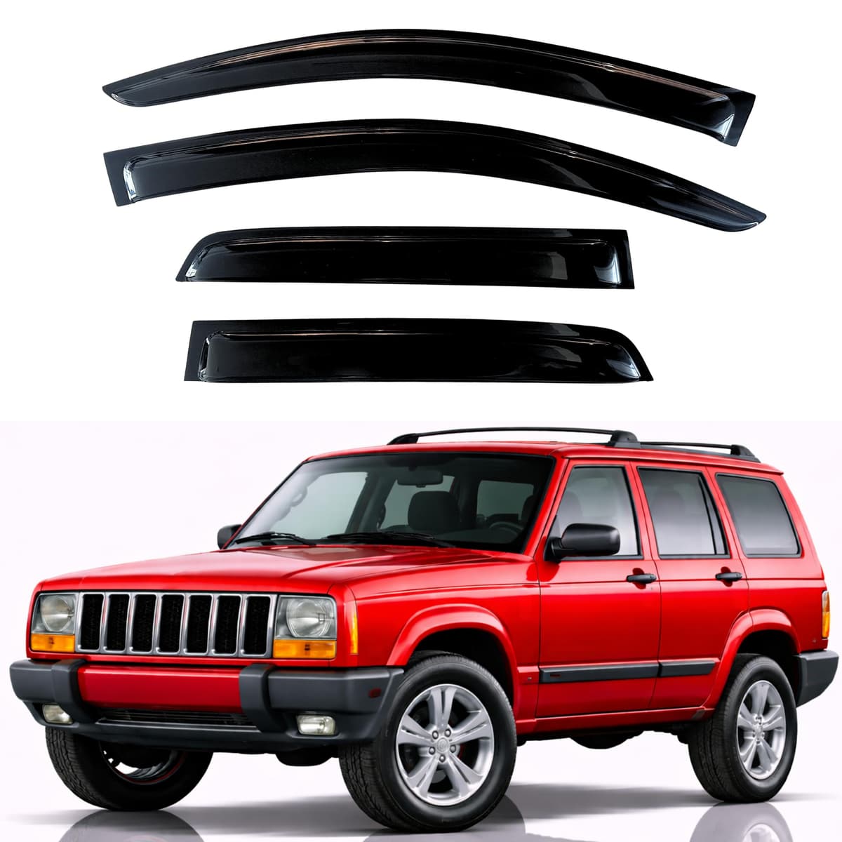 KPY Rain Guards Fit for 2006-2013 Lexus IS250 IS350, Out-Channel Window Visors Vent Wind Deflectors 4PC, Car Accessories for 06-13 Lexus is Series — view 48