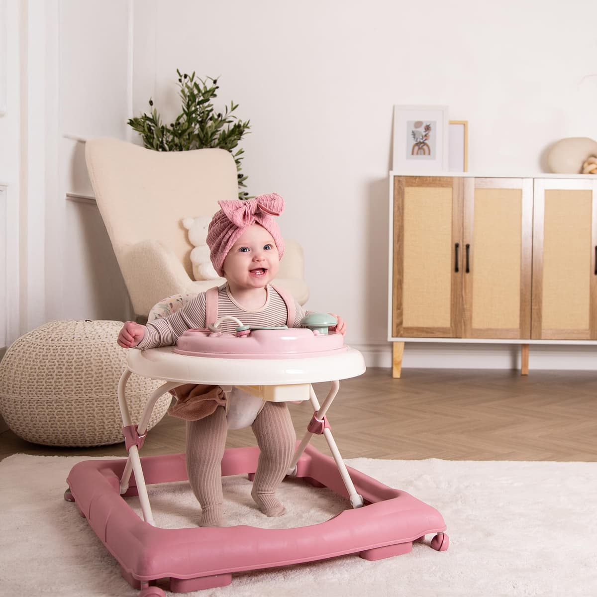 Red Kite Baby Go Round Jive Electronic Walker with Interactive Musical Play Tray - Rose & Ivy — view 3