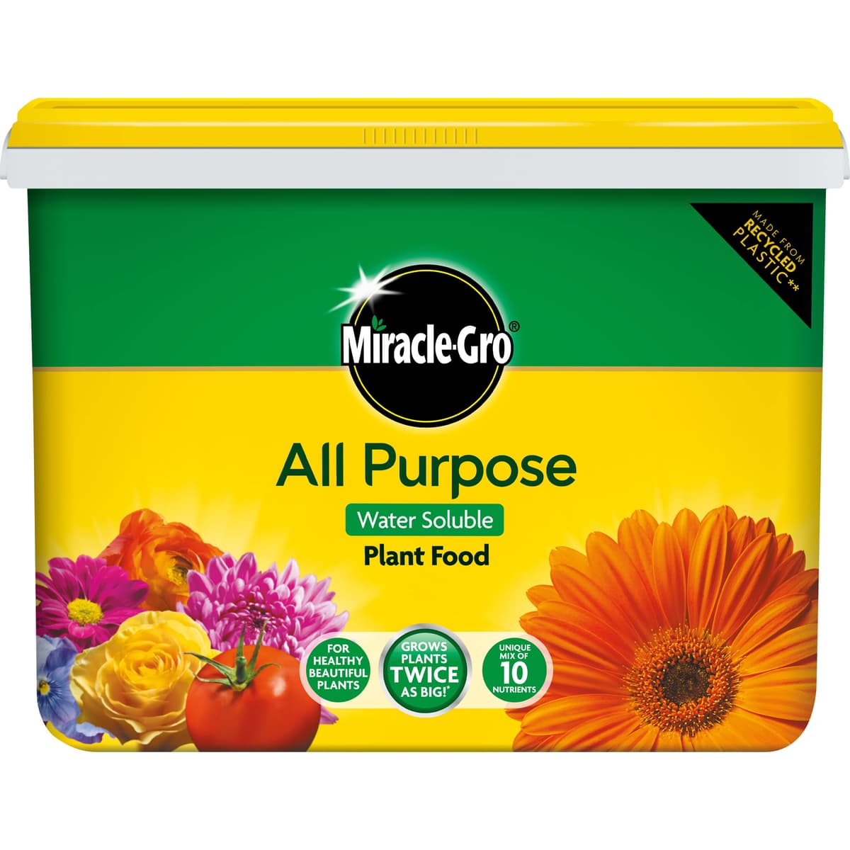 Miracle-Gro All Purpose Water Soluble Plant Food Tub, 2 kg