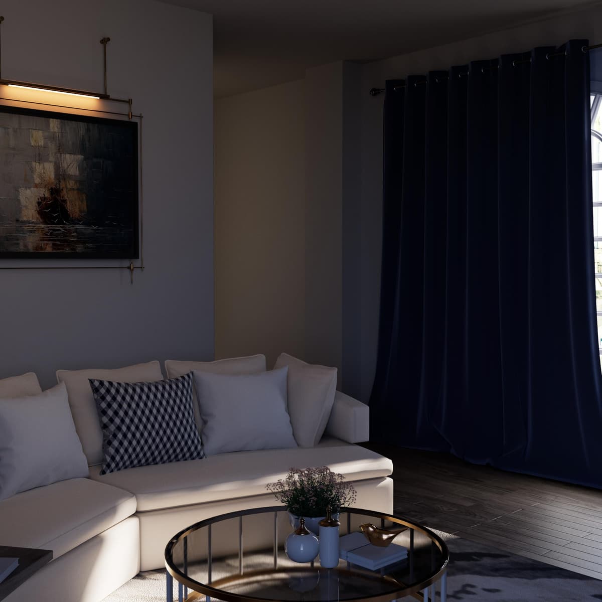 BGment Blackout Curtains for Living Room - Grommet Thermal Insulated Room Darkening Curtains for Bedroom, Set of 2 Panels (52 x 84 Inch, Navy Blue) — view 2
