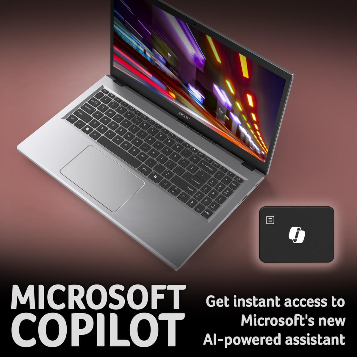 Acer Aspire Go 15 AG15-21P Laptop - AMD Ryzen 3 7320U, 8GB, 128GB SSD, Integrated Graphics, 15.6" Full HD, Windows 11, Silver — view 5
