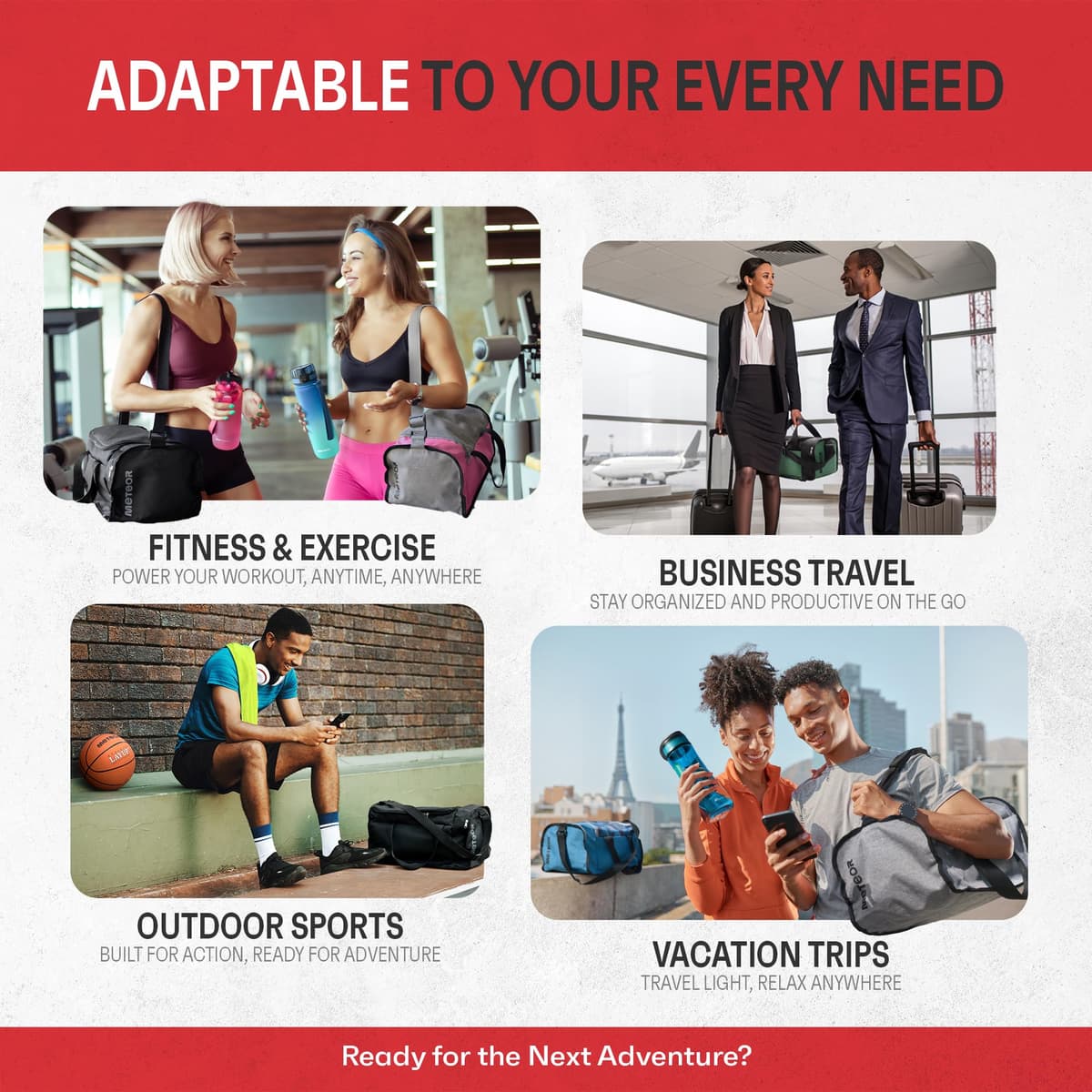 Bolsa de Deporte Mujer y Hombre Meteor – Ligera y Compacta para Gimnasio y Viaje – Equipaje de Mano – 20L / 40L — view 3