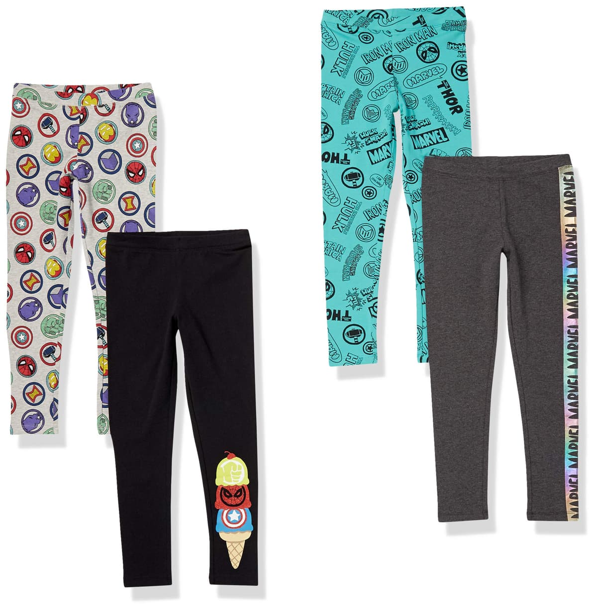 Amazon Essentials Disney | Marvel | Star Wars | Frozen | Princess Girls and Toddlers' Leggings, Multipacks — view 28