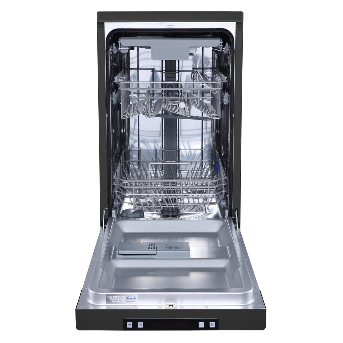Hisense HS523E15BUK Slimline 10 Places Free Standing Dishwasher Black with 30 Minutes Quick Wash [Energy Class E] — view 3