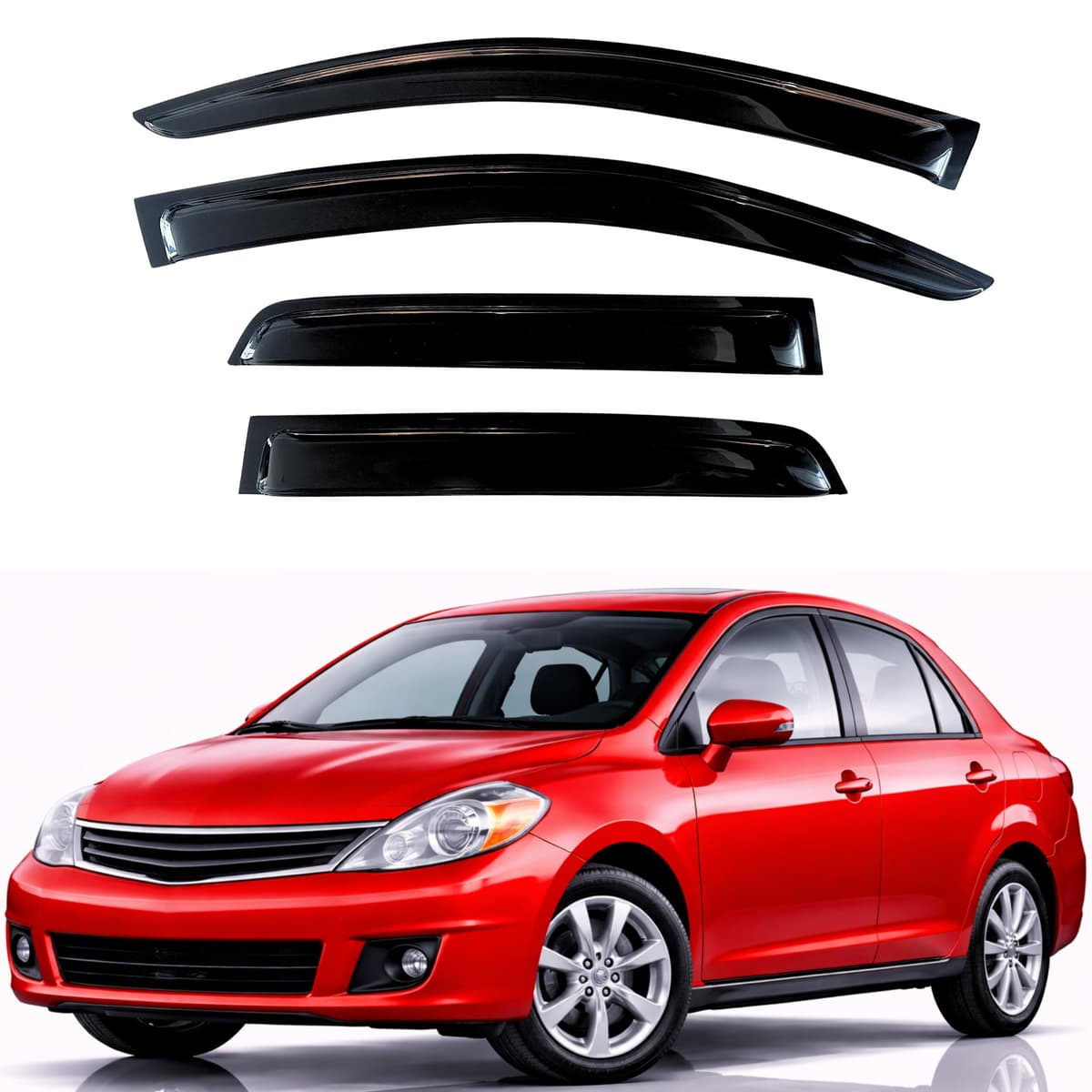 KPY Rain Guards Fit for 2006-2013 Lexus IS250 IS350, Out-Channel Window Visors Vent Wind Deflectors 4PC, Car Accessories for 06-13 Lexus is Series — view 306