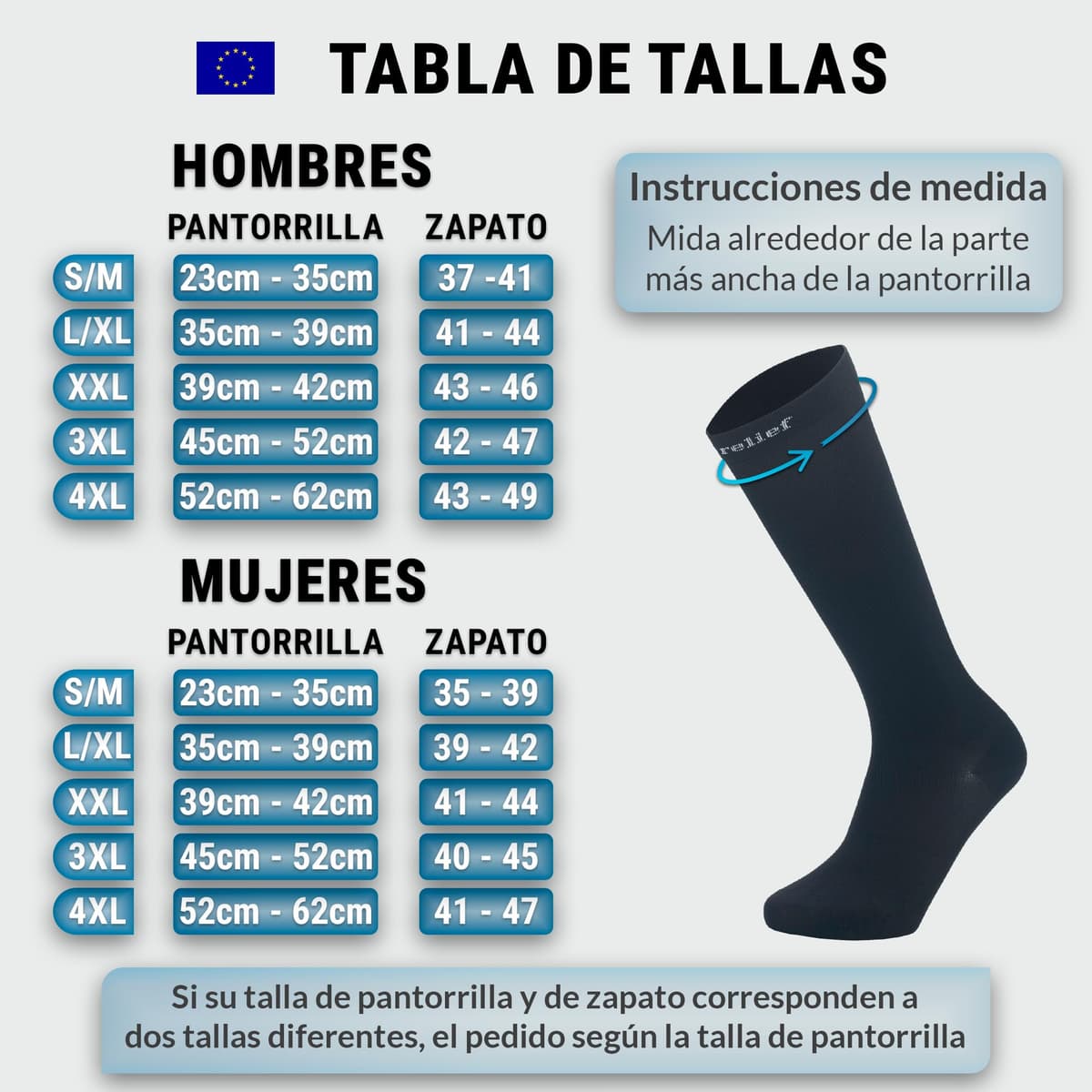 360 Relief Medias de Compresión Mujer y Hombre - 1 Par Calcetines de Compresión para Deportes, Correr, Volar, Viaje, Trabajo, Footing - S/M Beis con Bolsa de Malla — view 17