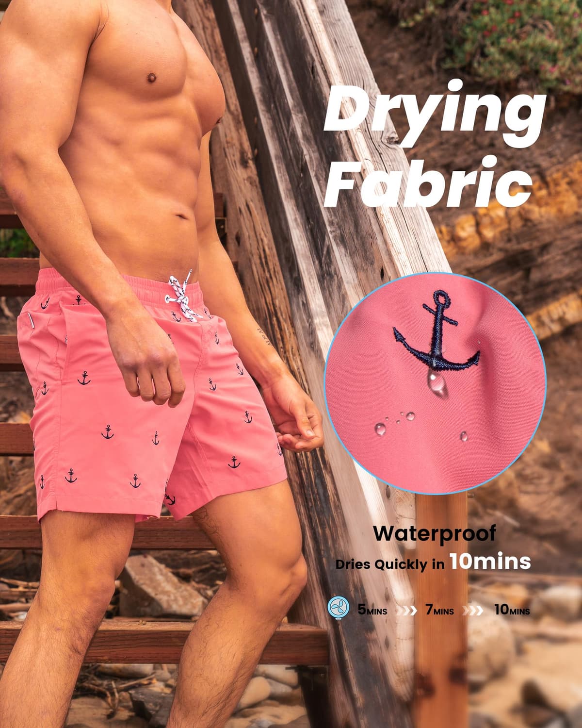 MaaMgic 2 en 1 Bañador con Forro de Compresión con Cremallera Hombre Shorts de Baño Shorts de Playa Traje de Baño para Natación Secado Rápido para Vacaciones — view 4