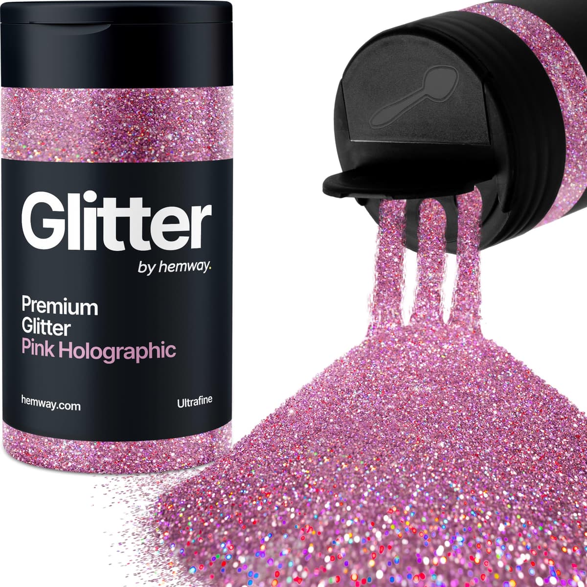 Light Rose Gold Glitter Shaker, 130g Ultrafine Glitter, Crafts 1/128" Metallic Flake Light Rose Gold Sequins, Resin & Epoxy Crafts, Decorating, Halloween, Christmas Nail, Face, Hemway — view 128