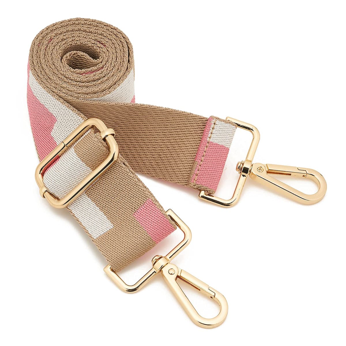 ZOOEASS Wide Shoulder Strap, Guitar Style Adjustable Purse Strap with Gold Buckle Replacement Woven Crossbody Straps for Handbags((3.8CM) Shining Black) — view 31
