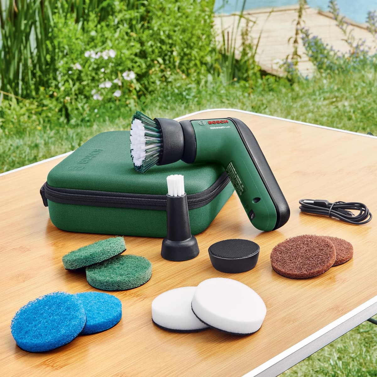 Bosch Estuche de almacenamiento para herramientas y accesorios (caja práctica, compacta y portátil para el destornillador IXO y cepillo de limpieza eléctrico UniversalBrush; 194 x 194 x 67 mm) — view 5