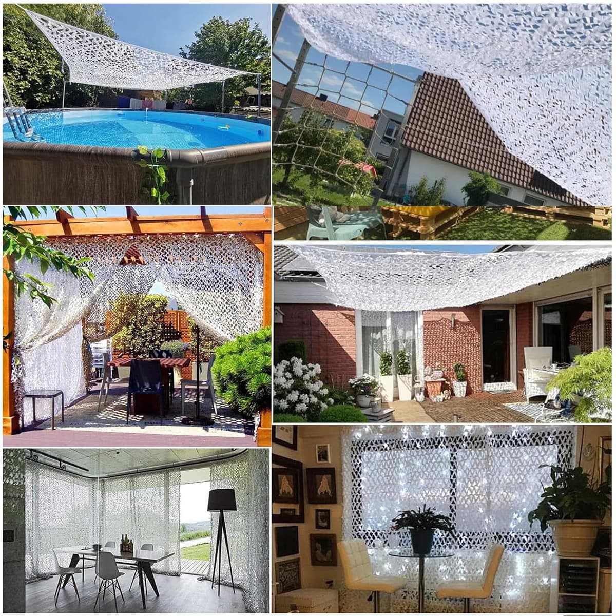 Red de Camuflaje Militar,Sombra para Caza Forestal, Paisaje de Bosque de Camuflaje al Aire Libre, Decoración de Cortina Techo Valla protección Solar，Cubierta De Automóvil,Decoración De Fiesta — view 5
