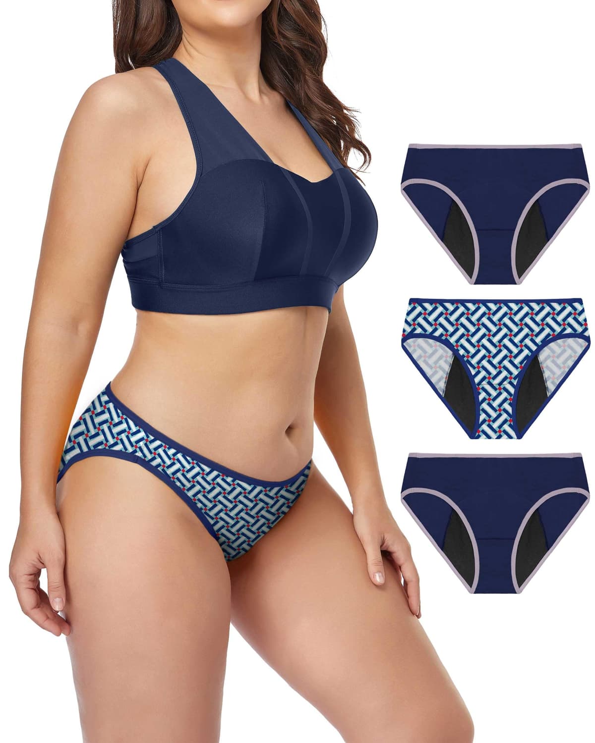 Neione Mujer Bragas Menstruales Braguita Bikini Menstrual Regla Disponible en Tallas Grandes — view 10