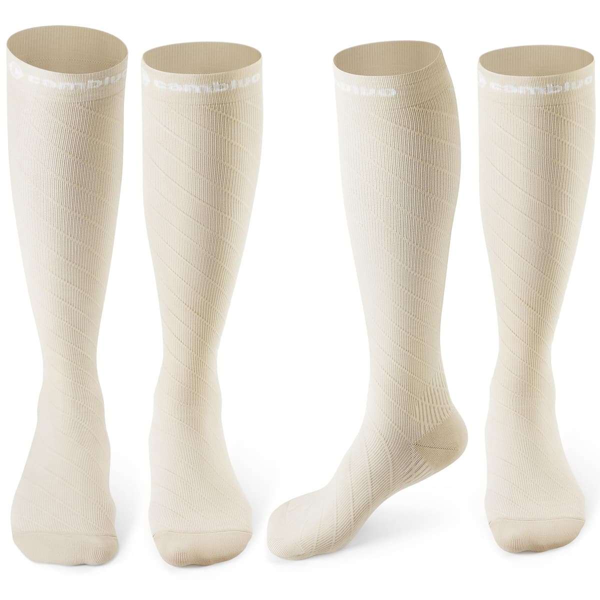 CAMBIVO Compression Socks for Women & Men 2 Pairs, Flight Socks Compression Stockings Running Socks for Calf & Ankle Support, Sports, Flying, Maternity Pregnancy, Nurses, Travel — view 14