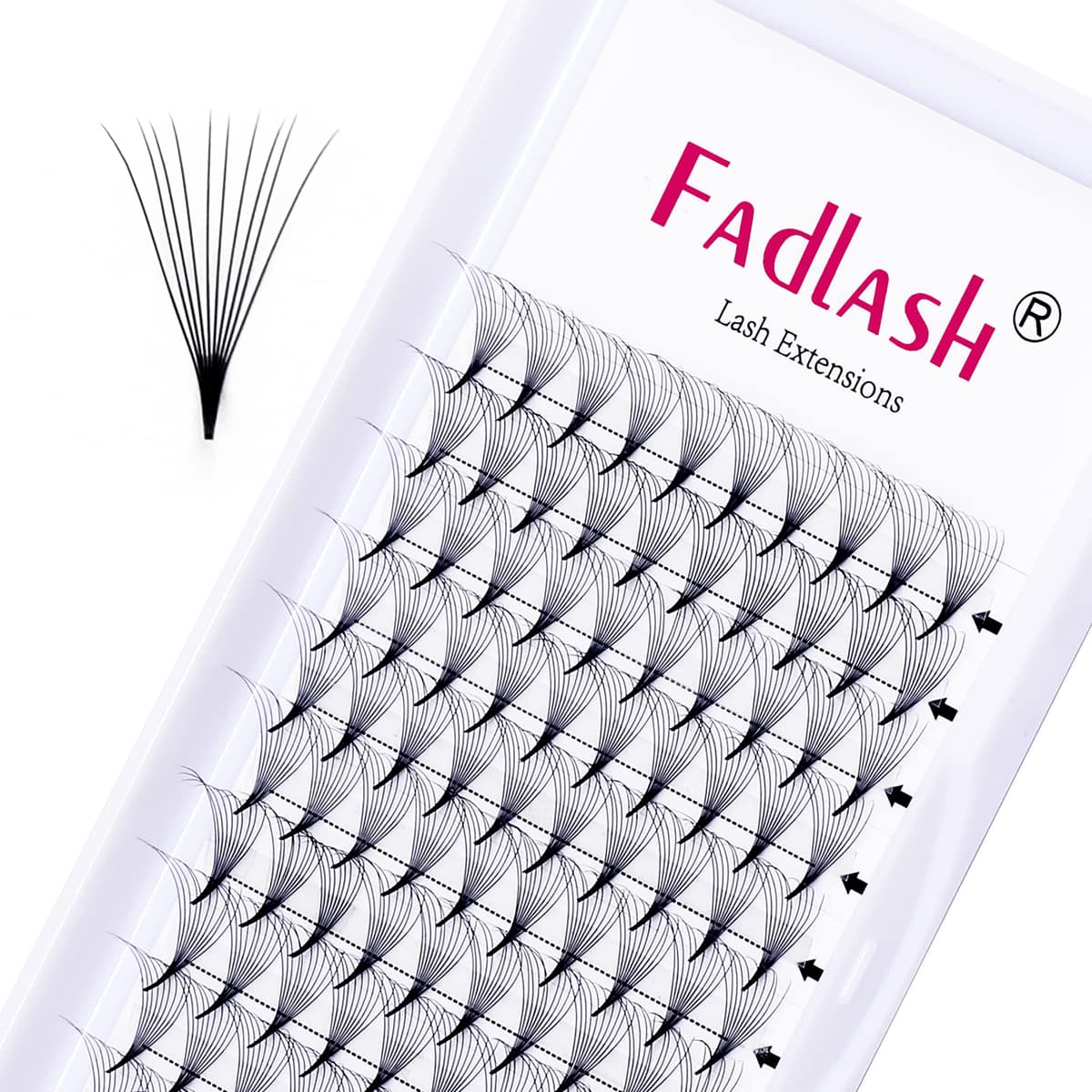 Russian Volume Lashes 16D 0.07 C Curl Mix Tray - Premade Fan Lashes (8-14mm) — view 18