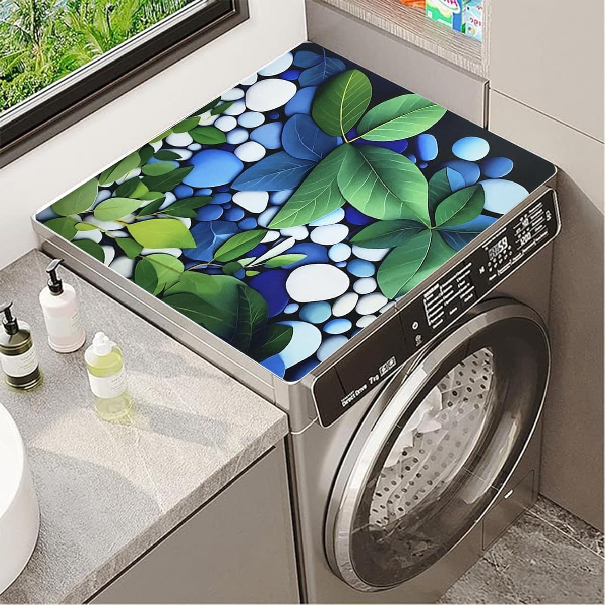 YeahBoom Cubierta Superior para Lavadora y Secadora,60 x 60 cm Cubierta para Lavadora,Funda para Lavadora,Funda Antipolvo para Lavadoras,Secadoras,Cocinas,Autocaravanas,Baños — view 20