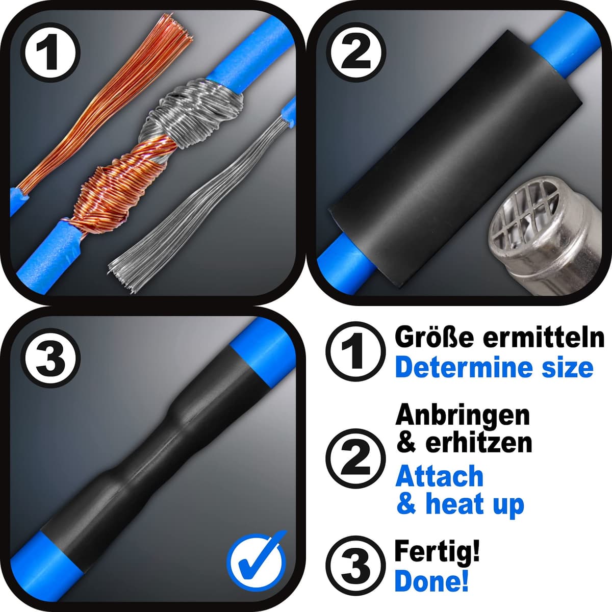 ISOLATECH Tubo Termorretráctil Ø2mm x 1m - Negro, Sin Adhesivo - Relación de Retracción 2:1 - Poliolefina - Resistente a UV y Sin Marcado - Por Metros para Aislar Cables y Conexiones Soldadas — view 6