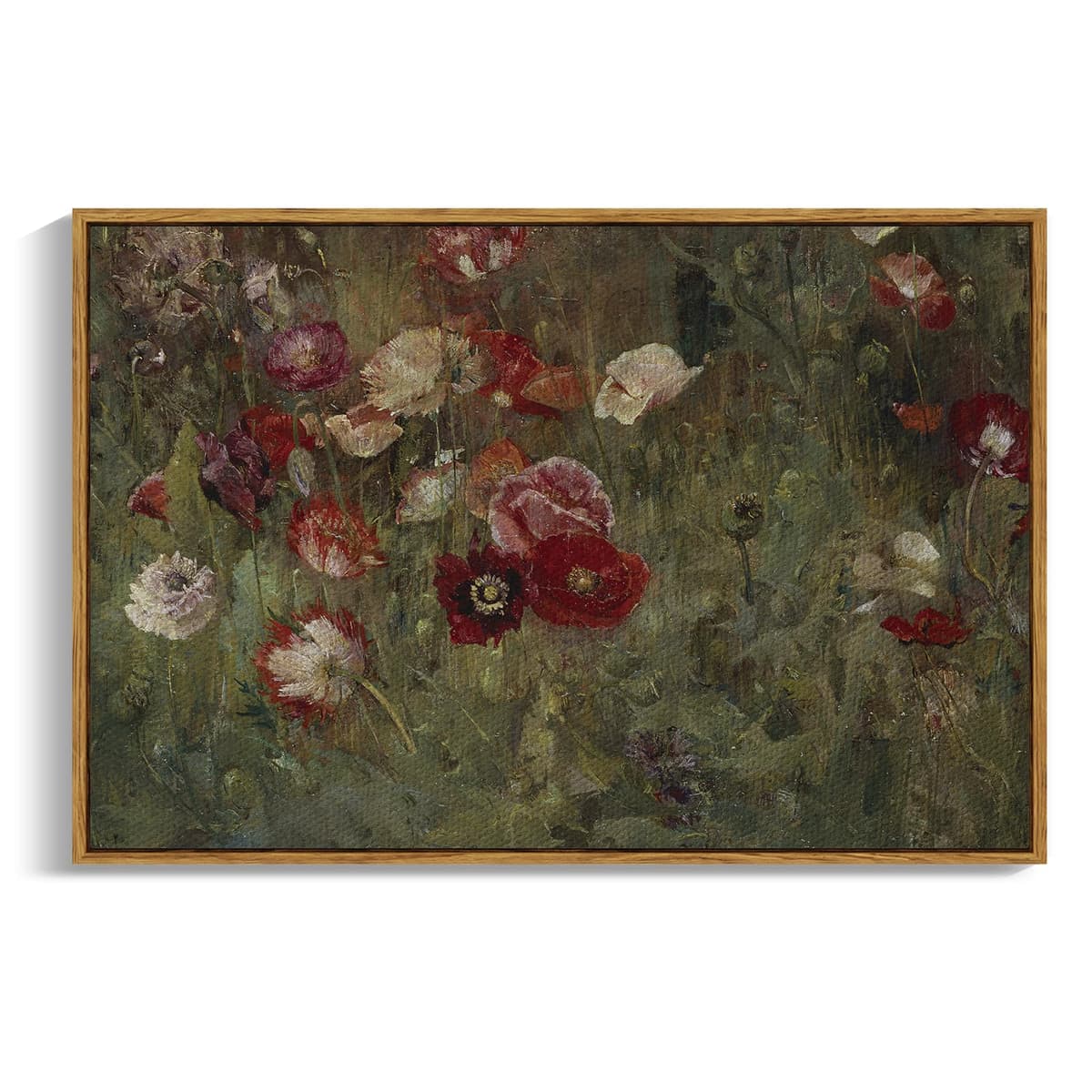 InSimSea Framed Canvas Wall Art, Meadow with Flowers Painting, Landscape for Living Room, Bedroom, Home, Bathroom Decor, 8x10 — view 32