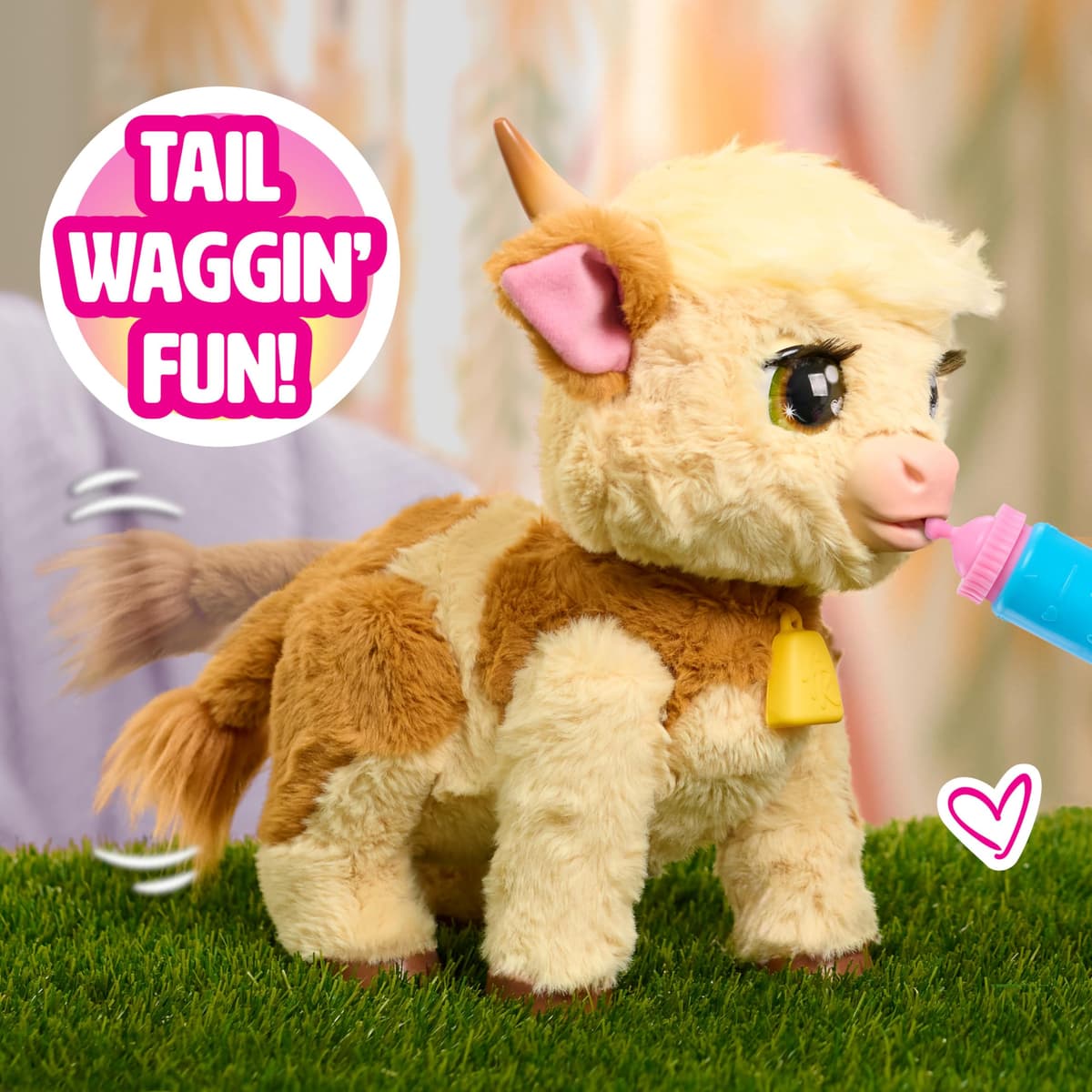 Just Play furReal Maggie the Feed & Follow Cow, 11 Inch Interactive Highland Mini Cow, for Boys and Girls, Ages 4 and Up — view 4