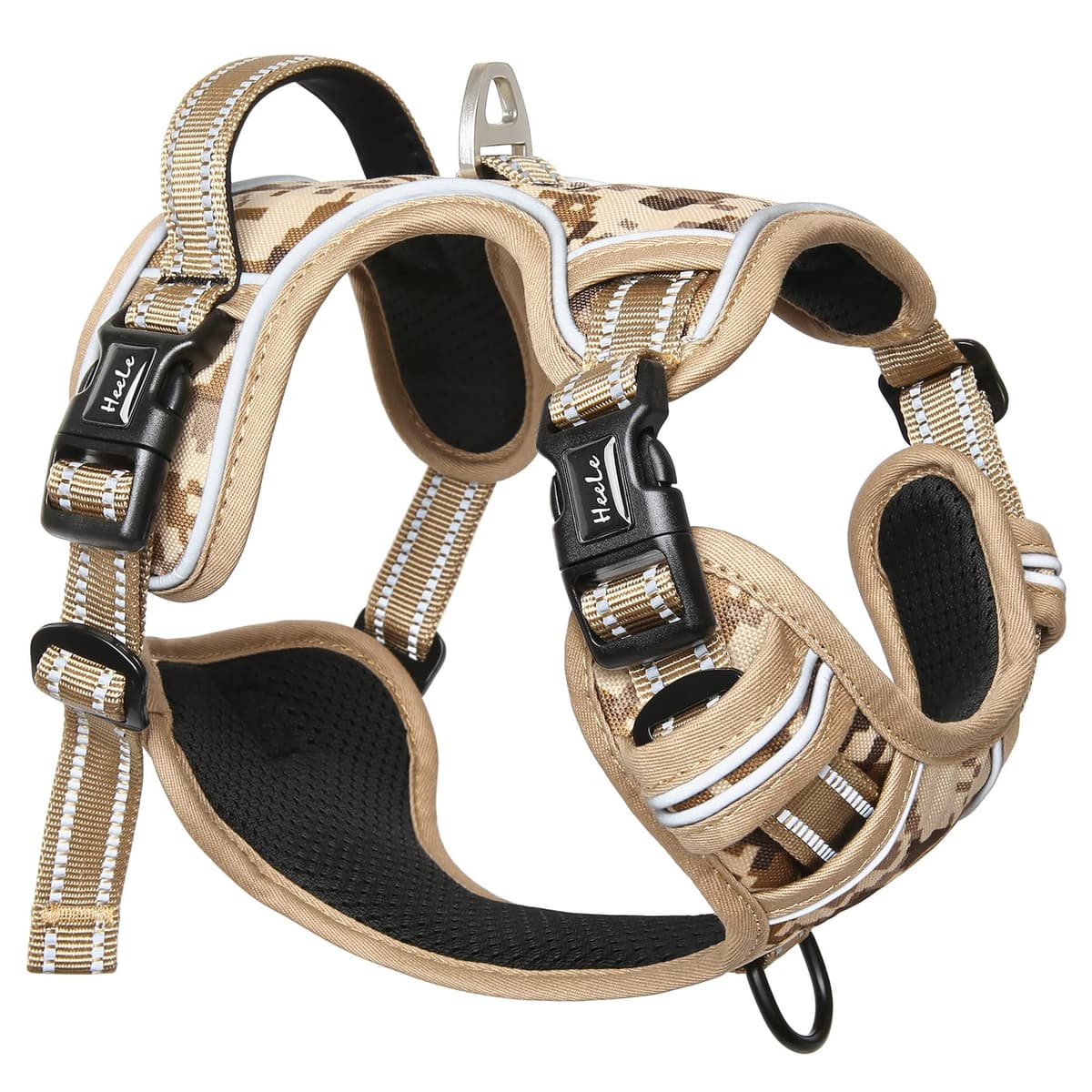 HEELE Dog Harness Medium No Pull Dog Vest Harness with Soft Handle Reflective Pet Harness for Outdoor Training Walking, Black, M — view 235