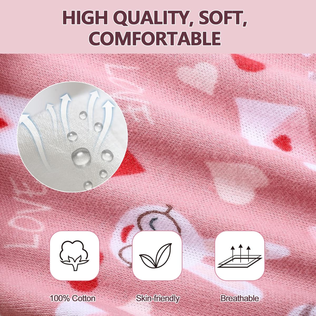 MOEMOE BABY Potty Training Pants Toilet Training Underwear Reusable for Toddler for Girls,10 pack,Light Violet,3 Years — view 3