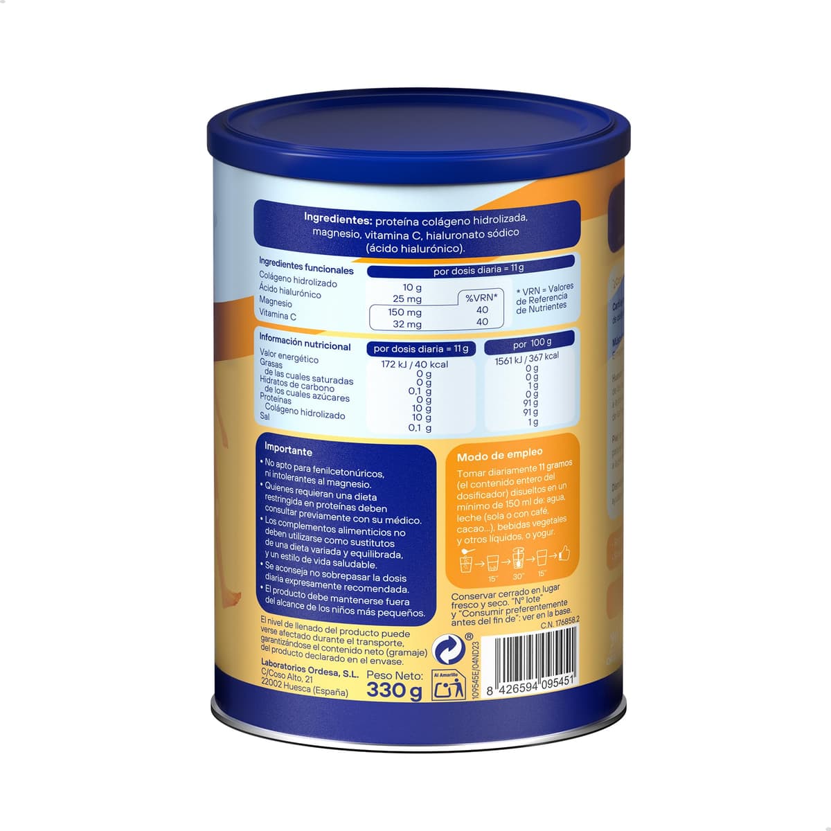 Colnatur Complex Neutro | 330g | Colágeno con Magnesio y Vitamina C para Músculos y Articulaciones — view 2