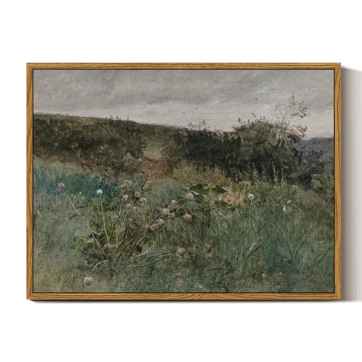 InSimSea Framed Canvas Wall Art, Meadow with Flowers Painting, Landscape for Living Room, Bedroom, Home, Bathroom Decor, 8x10 — view 49