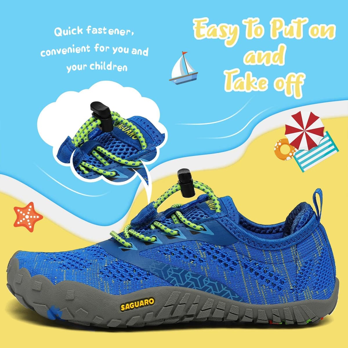 Saguaro Zapatos de Trail Niños Niñas Zapatos Deportivos Transpirable Antideslizante — view 3