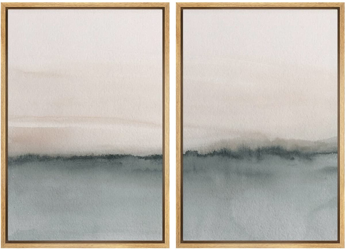 SIGNWIN Framed Canvas Print Wall Art Abstract Wave Pattern Modern Art Minimalist Neutral Decor for Living Room, Bedroom, Office - 16"x24"x2 Natural — view 94