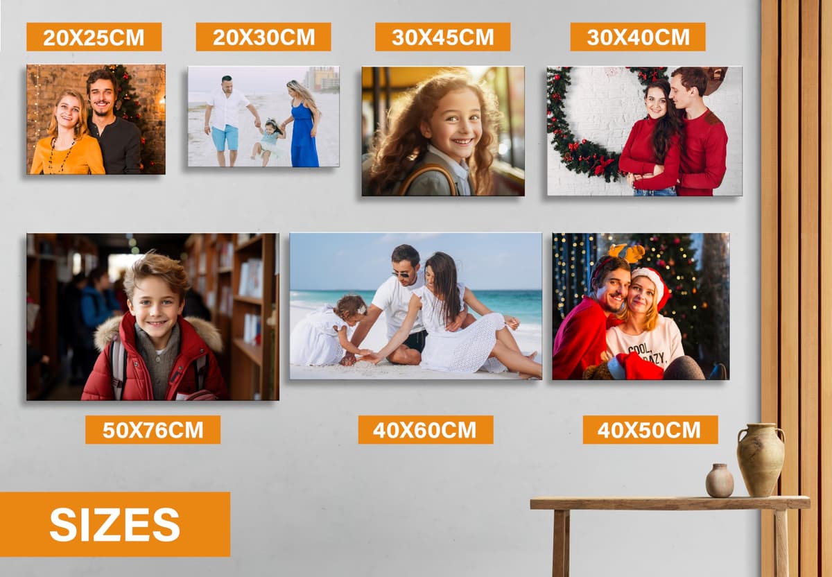 Star Online Personalised Canvas Photo Prints Pictures Birthday Frames Gifts For Mum,Dad Custom & Wall Art Holiday Memory (20x25cm (8x10in)) — view 3