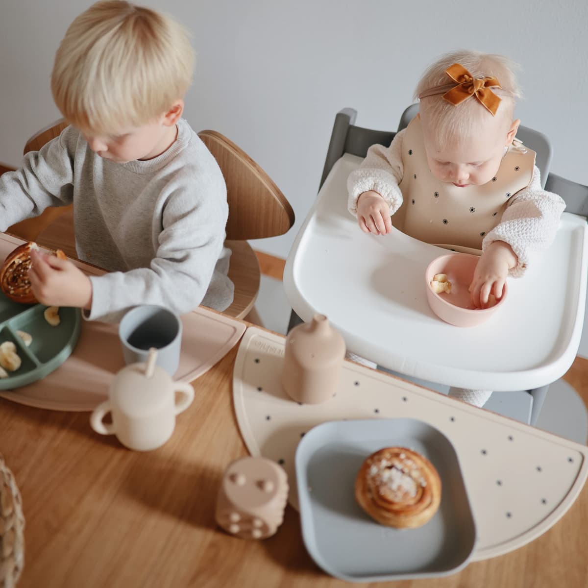 Mushie Silicone Suction Bowl, Non-Slip Suction Bowl for Babies & Toddlers, Material: Food Grade Silicone, Dishwasher & Microwave Safe (Blush) — view 5