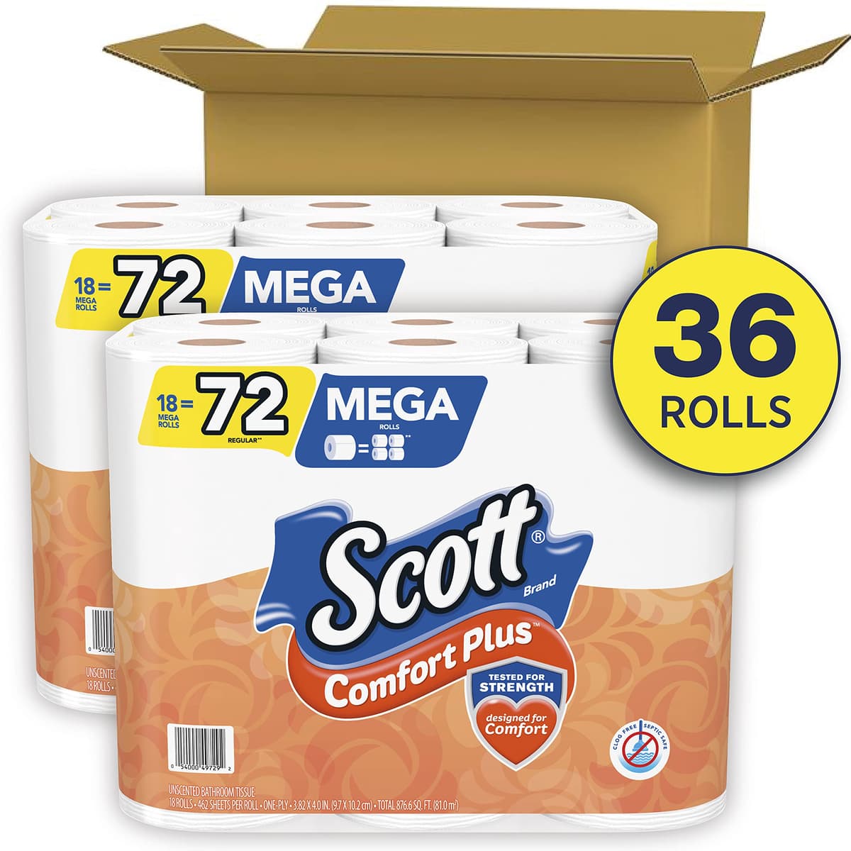 Scott Comfortplus Toilet Paper, Double Roll, Bath Tissue, 18 Count — view 22