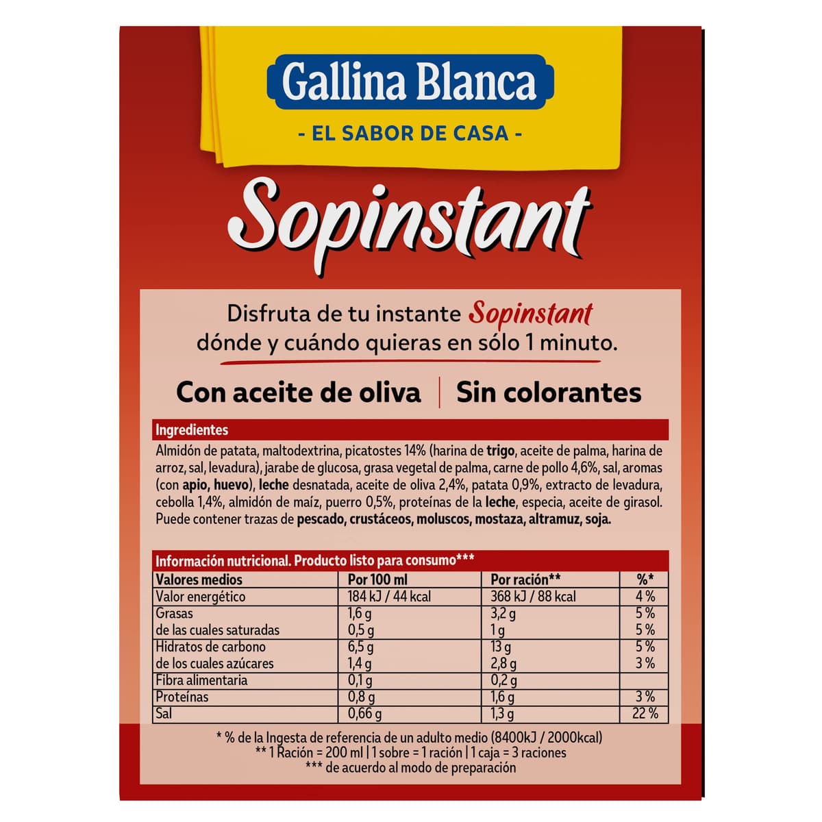 Gallina Blanca Sopinstant Crema de Pollo con Picatostes, 63 Gramos — view 5