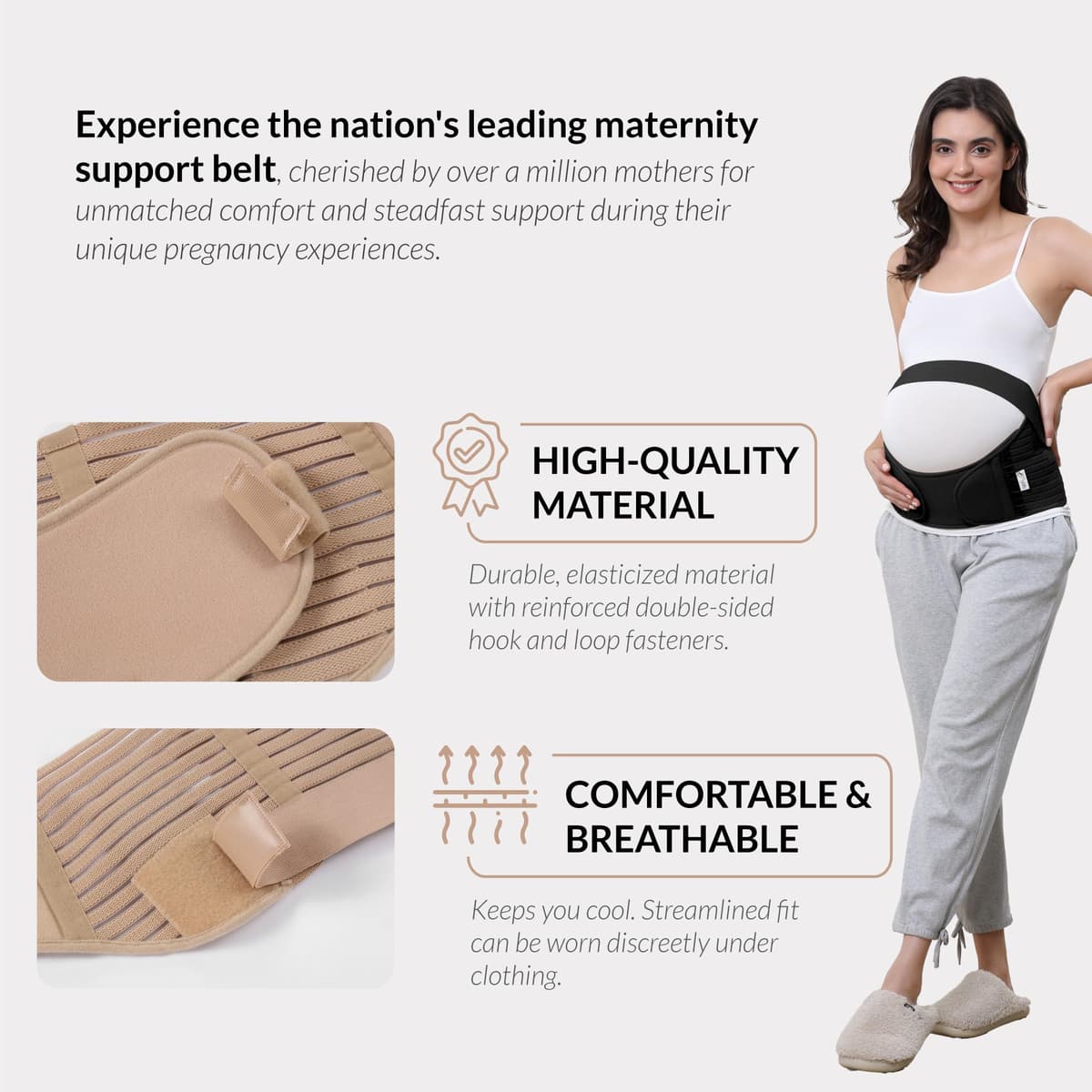 Neotech Care Pregnancy Belly Band, Maternity Belt Support for Back, Abdomen & Pelvis | Pregnancy Must Have for Pregnant Women — view 5