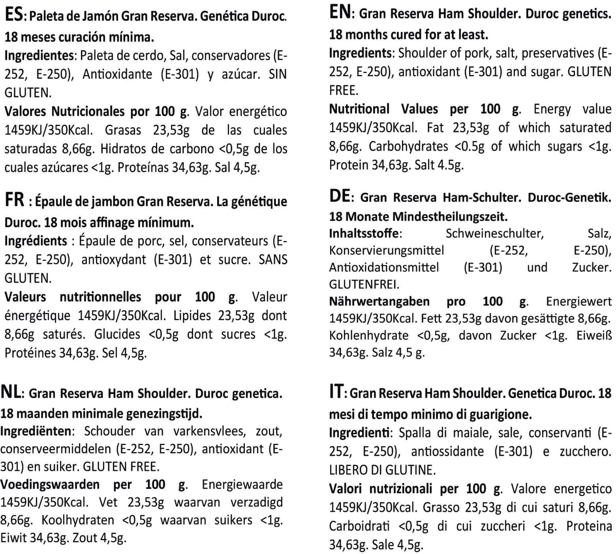 Paleta Gran Reserva Duroc Premium Deshuesado Sin Hueso 2,3 kg — Curación +18–20 Meses — Guijuelo Salamanca — Envasado al Vacío — aBeiou — view 2