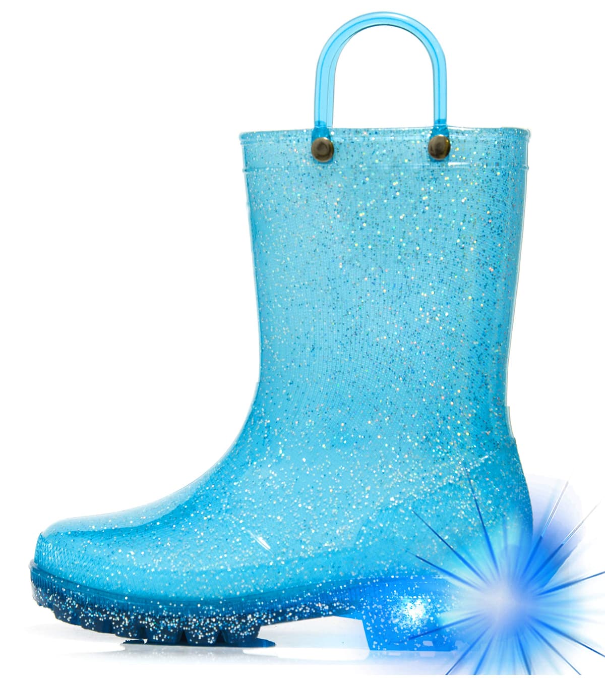 Hugrain Kids Adorable Light Up Wellies with Easy On Handles — view 13