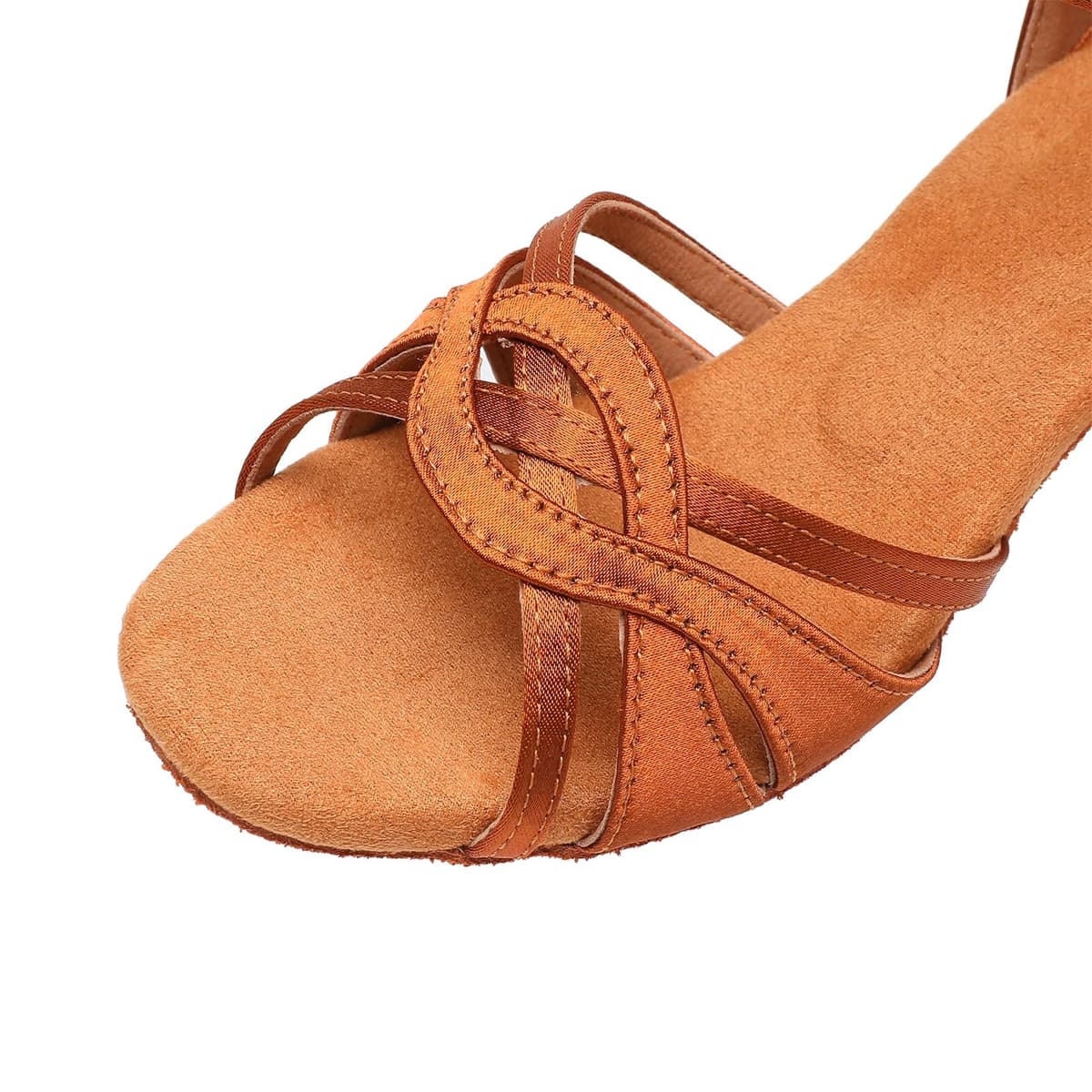 Rosefinch Zapatos de Danza Latina para Mujer Negro Profesional Zapatos de Baile de salón de Fiesta de Salsa de Baile práctica de Rendimiento Zapatos tamaño — view 2