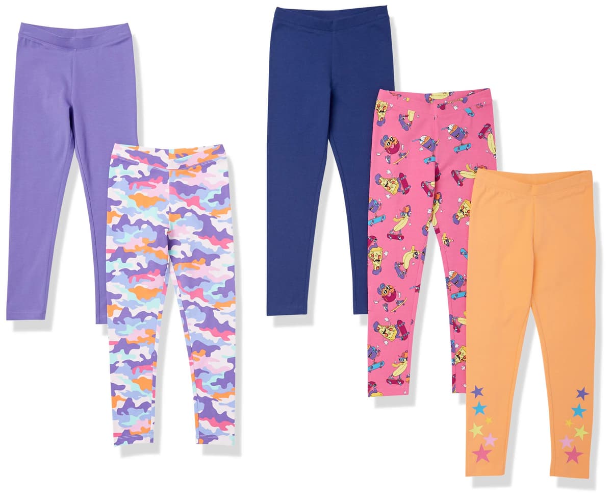 Amazon Essentials Girls and Toddlers' Leggings, Multipacks — view 24