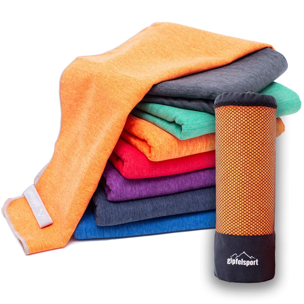 gipfelsport Toalla de Microfibra | Toalla de baño de Microfibra, Toalla de Viaje, Toalla de Playa | De Secado rápido, Ultra Ligero, Ahorro de Espacio | para niños, Hombres y Mujeres — view 8