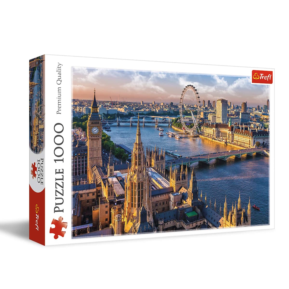 Trefl, Puzzle, Londres, de 1000 Piezas, Inglaterra, Capitales Europeas, Vista a la Ciudad, Edificios Famosos de Londres, Rompecabezas DIY, Pasatiempo Creativo, Regalo